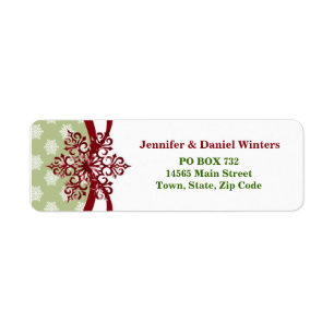 Winter Wedding Snowflake Theme Address Labels