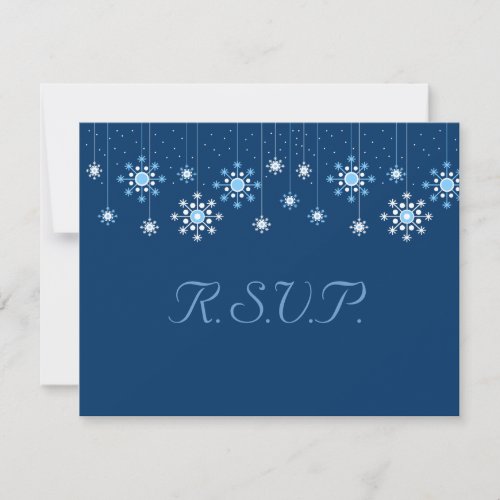 Winter Wedding Snowflakes Response Card
