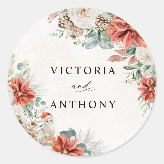 Winter Wedding Sticker (Front)