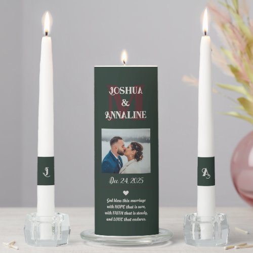 Winter Wedding Unity Candle Set