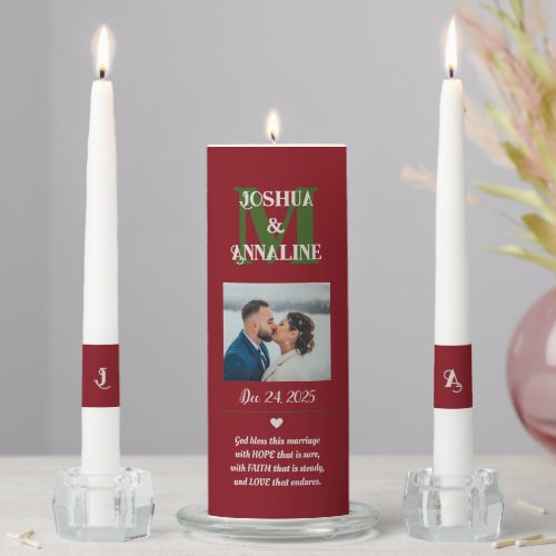 Winter Wedding Unity Candle Set