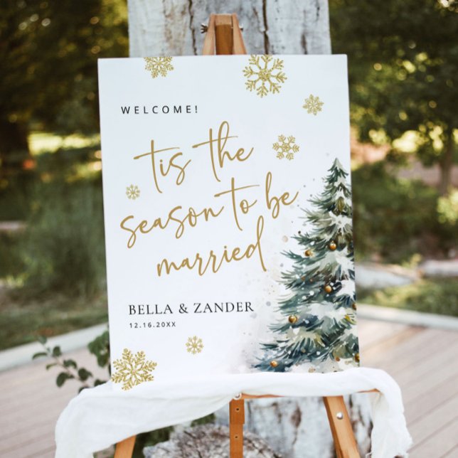 Winter Wedding Welcome Sign, Christmas Welcome Foam Board (Creator Uploaded)