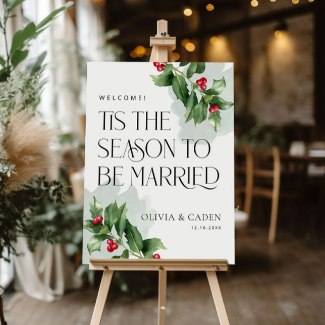 Winter Wedding Welcome Sign, Christmas Welcome Foam Board (Creator Uploaded)