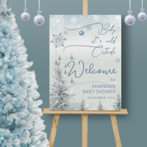 Winter Welcome Its Cold Outside Boy Baby Shower Foam Board