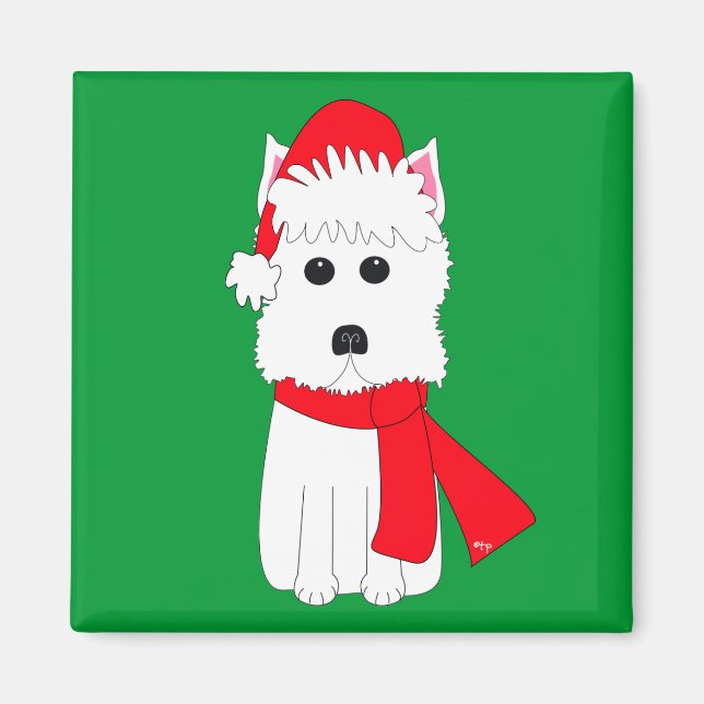 Winter Westie Magnet (Front)