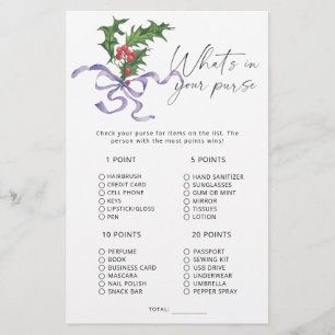 Winter what's in your purse game