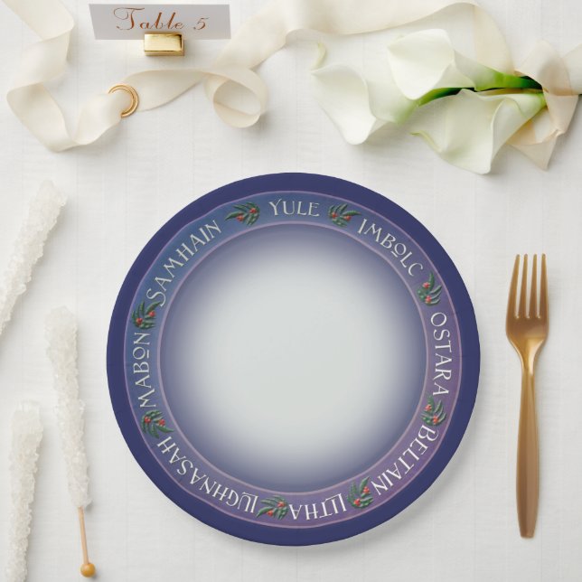 Winter Wheel of the Year Paper Plates (Wedding)