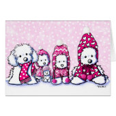 Winter Whimsy Maltese Dog Cards (Front Horizontal)