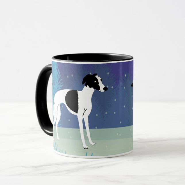 Winter Whippet  Mug (Front Left)