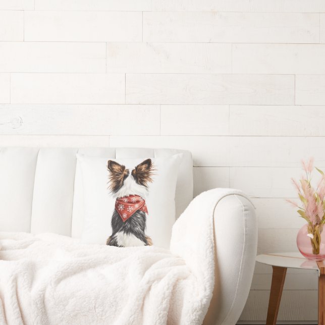 Winter Whiskers Throw Pillow (Couch)