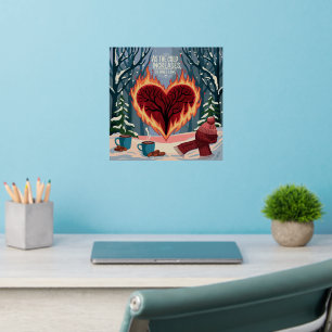Winter Whisper: Subtle Transparent Design Wall Decal