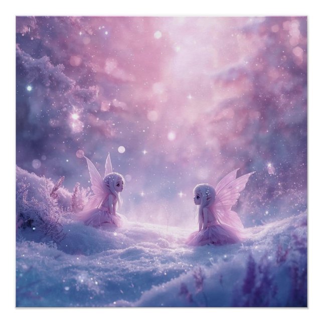 Winter Whispers and Fairy Light Poster (Front)