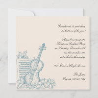 Winter White and Blue Music Christmas Party