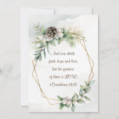 Winter White Berries Greenery Christian Wedding Invitation | Zazzle