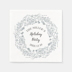 Winter White berries wreath Napkins