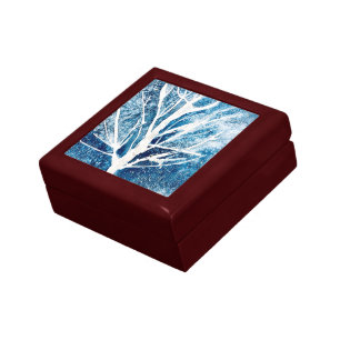 Winter white birch tree Christmas Gift Box