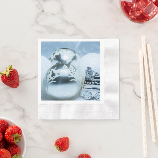 Winter white decorations. Christmas. Napkins (Insitu)