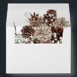 Winter White Floral & Pine 2 Envelope<br><div class="desc">Complete your wedding,  graduation,  or party suite with your Winter White Floral & Pine envelopes.  Add your address or order blank and get address labels to complete the look.</div>