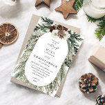 Winter White Floral & Pine 2 Wedding Invitation<br><div class="desc">Send your guests a beautiful wedding invitation with your beautiful Winter White Floral & Pine Wedding Invitations. Featuring Pine.  See our collection for more winter wedding invitation designs.</div>