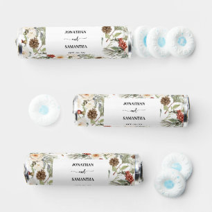 Winter White Flowers Boho Bridal Wedding Breath Savers® Mints