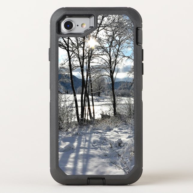 Winter White Landscape Otterbox iPhone Case (Back)