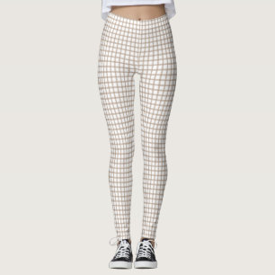 Winter White Plaid  Leggings