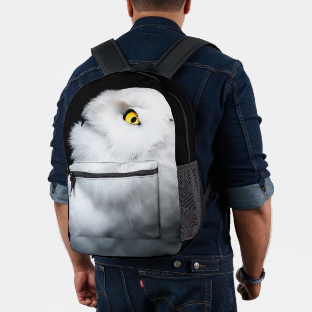Winter White Snowy Owl Printed Backpack (Insitu (Model))