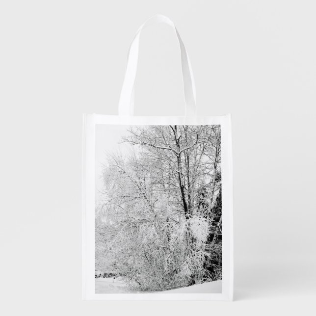 Winter Whites Reusable Grocery Bag (Front)