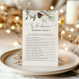 Winter Who knows mommy best baby shower game