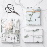 Nature Themed Wildlife Christmas Wrapping Paper Sheets