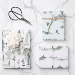 Winter Wilderness Holiday Assortment Wrapping Paper Sheets