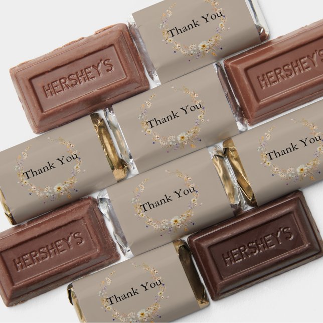 Winter  Wildflower Blooms Boho candy wrapper Hershey's Miniatures (Creator Uploaded)