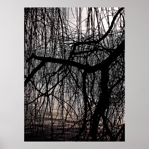 WINTER WILLOW TREE POSTER