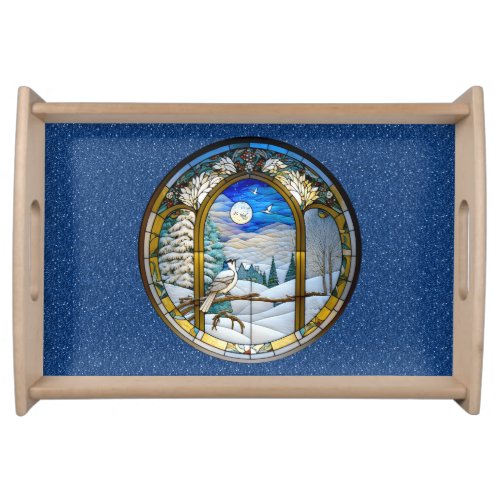 Winter Window Serving Tray