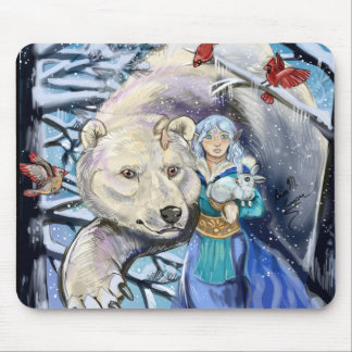 Winter Winds Polar Bear~mousepad Mouse Pad