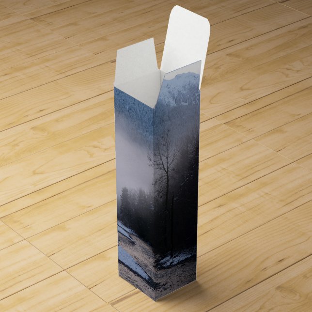 Winter Wine Box Custom Canadian Landscape Gifts (Opened)