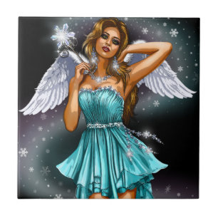 Winter Winged Fairy Tile