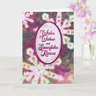 Winter Wishes and Snowflake Kisses  Card