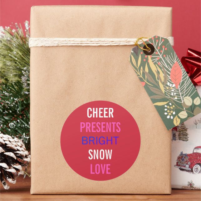 Winter Wishes Christmas Holiday Party Stickers (Holiday)