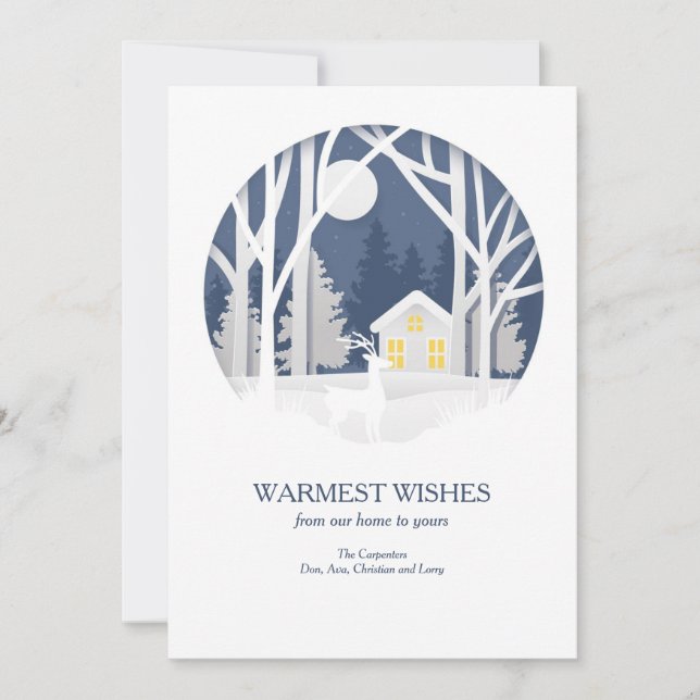 Winter Wishes Holiday Card (Front)