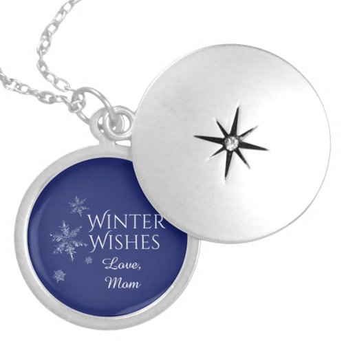 Winter Wishes Snowflakes Locket Necklace