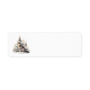 Winter Wolf Address Labels