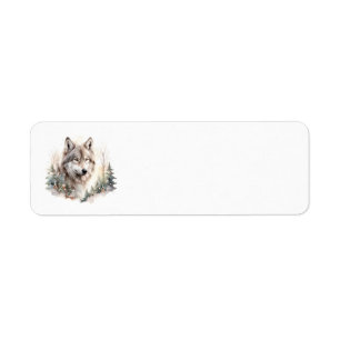 Winter Wolf Address Labels