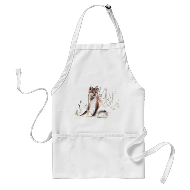 Winter Wolf Adult Apron (Front)