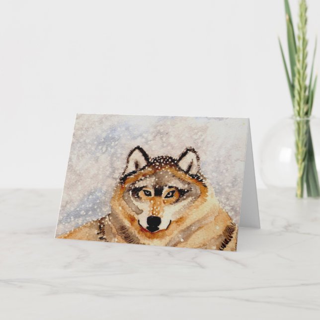 Winter Wolf Card (Front)