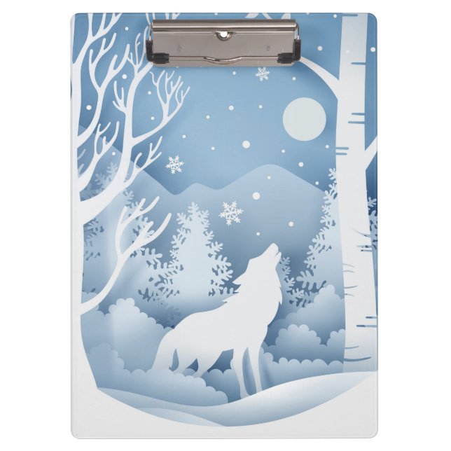 Winter Wolf Clipboard (Front)