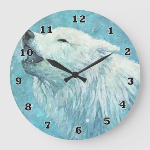 Winter Wolf Clock