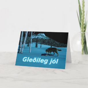 Winter Wolf - Gleðileg Jól Holiday Card