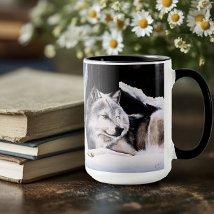Winter Wolf Guardian Frozen Ice Castle Fantasy Mug