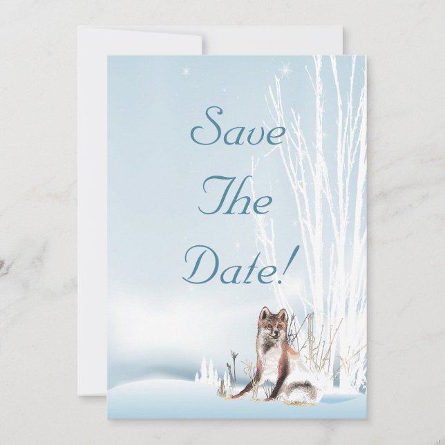 Winter Wolf Invitation (Front)
